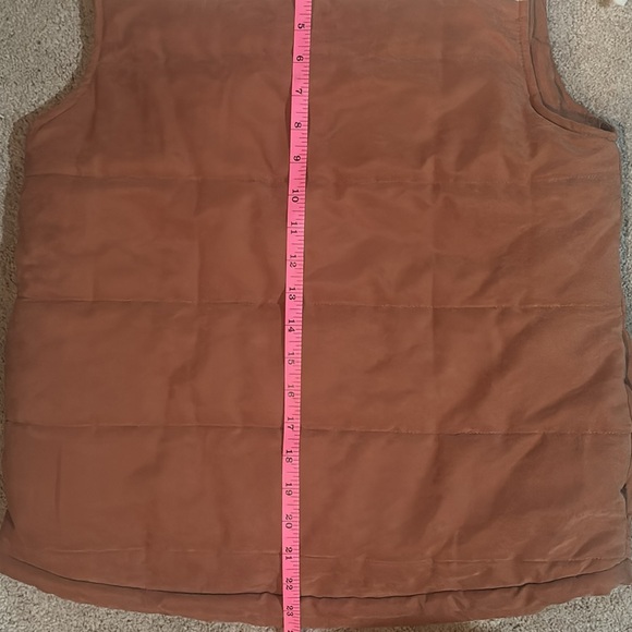 Hem & Thread ladies rust colored flannel detail vest small winter vest layering - Picture 4 of 4